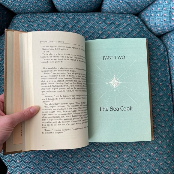 Vintage Treasure Island Novel by Robert Louis Stevenson Readers Digest Hardcover - Picture 12 of 13